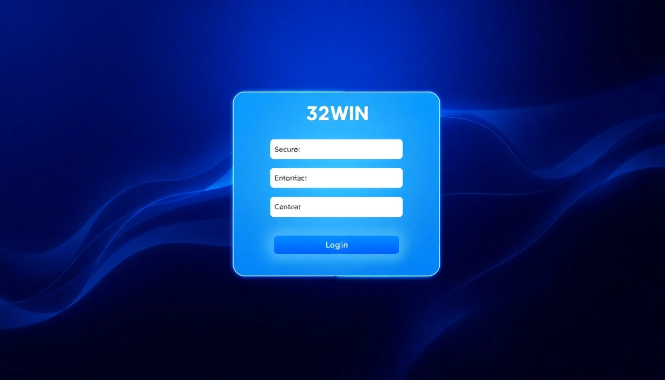 Hình ảnh giao diện đăng nhập 32WIN hấp dẫn, chuyên nghiệp, tạo cảm giác an toàn và thân thiện cho người dùng.