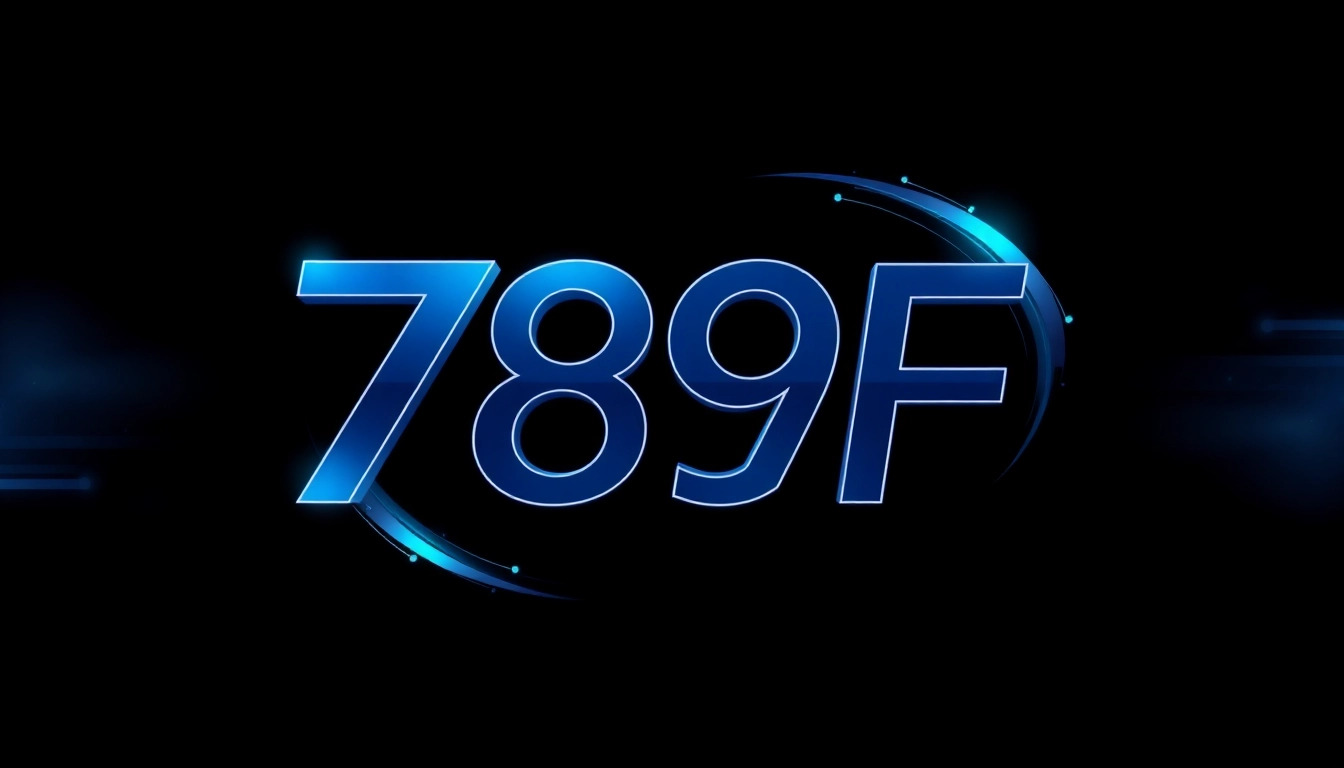 789F branding logo with high-tech design elements symbolizing trust and innovation in online services, showcasing modern aesthetics and clarity.